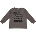 thumbnail image 3 of Inktastic My Best Friend is My Auntie with Hearts Boys or Girls Long Sleeve Toddler T-Shirt, 3 of 5