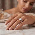 thumbnail image 4 of Rosec Jewels IGI Certified Lab Grown Diamond Engagement Ring with Halo - 1 Carat - E-VS1 Quality - Jewelry for Special Person, 925 Sterling Silver, US 4.00, 4 of 8