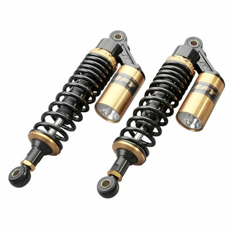 Honda Pro Kart GZYF 320mm Air Shock Absorbers Universal for Honda Suzuki Yamaha Kawasaki ATV Go Kart Quad Dirt Sport Bikes Black & Gold ()