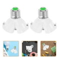 thumbnail image 4 of 4 Pcs 2 In 1 E27 Sockets Splitter Adapter E27 Standard Medium Base Bulbs In 1 Sockets Y-Shape Lamp Holder Converter Light Bulb Splitter, 4 of 8