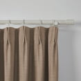 thumbnail image 3 of TWOPAGES Blackout Curtain 42 W X 84 L Inches Pinch Pleat Drape Linen Blend Window Treatment for Bedroom, 1 Panel, Rust Brown, 3 of 6