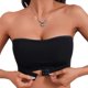 thumbnail image 1 of Women's Nonslip Strapless Bra With Enhances Support Front Closure Push Up Bandeau Wirefree Underwear Tube Top Bralette color XL, 1 of 4