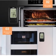 Multi-function Magnetic Large Digital LCD Screen Meat BBQ Kitchen Cooking Thermometer with wireless receiver