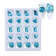 thumbnail image 1 of huanledash 20Pcs/Box Nail Rhinestone Multi Shapes Lustrous Shining Long Lasting 3D Nail Decoration Resin Water Drop Heart Nail Art Rhinestones Kit Craft Supplies, 1 of 7