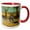 Red/White, variant on 3drose, the Painter on His Way to Work by Vincent Van Gogh, 11oz Two-tone Green Mug