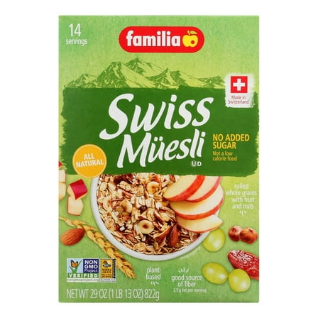 Familia Muesli No Sugar Added 29 oz (Pack of 6)