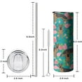 thumbnail image 5 of 20oz German Shepherd Dog and Flower Skinny Tumblers Stainless Steel Tumbler with Lid and Straw,Vacuum Insulated Double Wall Travel Tumbler Cups with Cleaning Brush for Coffee,Tea, 5 of 6