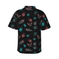 thumbnail image 3 of Uemuo Colorful Insect Printed Regular Fit Short Sleeve Casual Hawaiian Shirt for Men,Aloha shirt,Tropical shirt,Floral print shirt,Vacation Beach shirt-XX-Large, 3 of 9