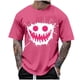 thumbnail image 2 of Blusas y camisas de manga corta con cuello redondo para hombre, blusas casuales de verano a la moda con cuello redondo y estampado para hombre., 2 of 4