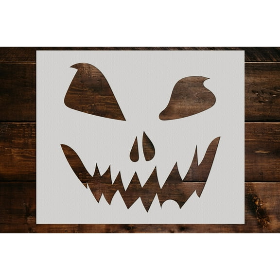Pumpkin Face Stencil - Art and Wall Stencil (6"x5")
