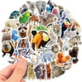 thumbnail image 2 of Jinsinto 50 Animal Stickers For Children, 5-7 Cm, Photo Animal Stickers, 2 of 5