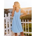 thumbnail image 5 of Ekouaer Cotton Nightgowns for Women Sleeveless Night Gown Tank Sleep Shirts Pleated Night Shirts V Neck Chemise, 5 of 6