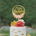 thumbnail image 4 of Gold Butterfly Happy Birthday Cake Topper Rose Gold Acrylic Kids Birthday Party Cake Topper Dessert Decoration Baby Shower, 4 of 4