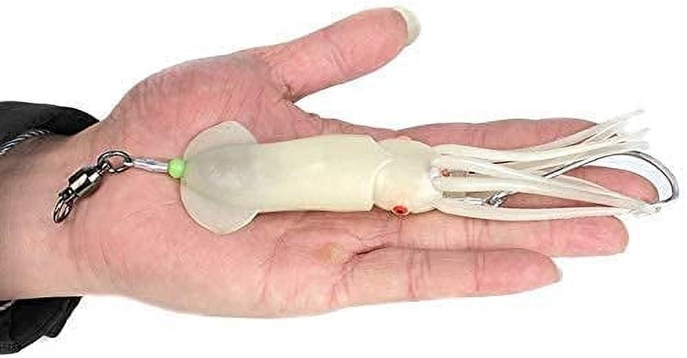 Dr.Fish Flashers for Fishing Saltwater Fishing Lure Trolling Squid Surf Fishing Surfcasting 6" Deep Drop LED Light Mahi Tuna Salmon Wahoo Marlin Green