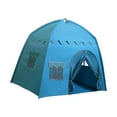 thumbnail image 1 of Tienda de campaña Fairy Playhouse Castle, interior, tienda de campaña portátil para niños, casa de juegos para niños, regalo de cumpleaños Azul oscuro, 1 of 9