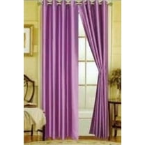 (#32) Hotel Quality Silver Grommet Top, Faux Silk 1 Panel Lilac Lavender Solid Thermal Foam Lined Blackout Heavy Thick Window Curtain Drapes Grommets 108" Length