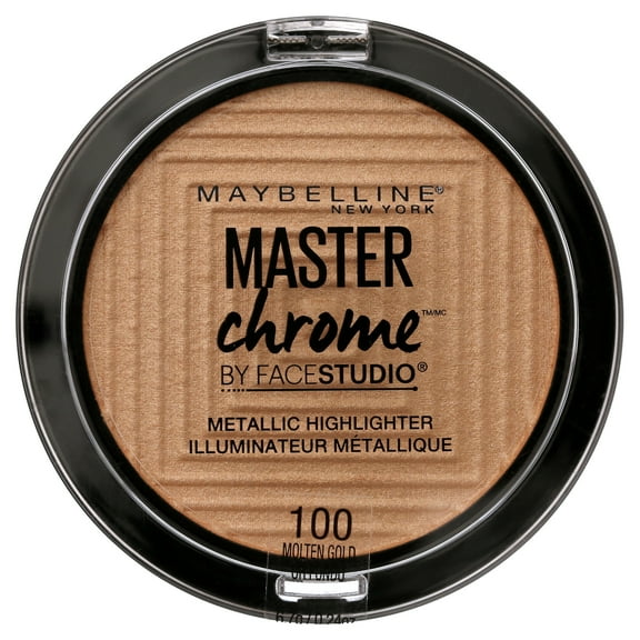 Maybelline Facestudio Master Chrome Metallic Highlighter Makeup, Molten Gold, 0.24 oz