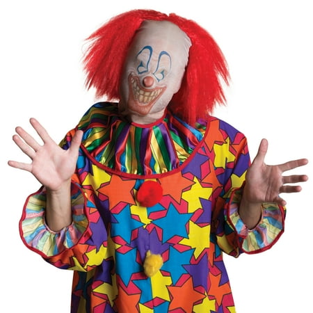 scary clown mask with wig pennywise it spooky creepy latex costume accessory