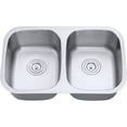 thumbnail image 6 of Ruvati 29-inch Undermount 50/50 Double Bowl 16 Gauge Stainless Steel Kitchen Sink - RVM4301, 6 of 10
