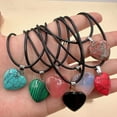 thumbnail image 5 of Geometric Healing Crystals Necklace Natural Semi-Precious Chakras Gemstones Amulet Lucky Coin Charm Protection Necklace, 5 of 9