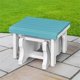 thumbnail image 2 of Otomana deslizante, muebles americanos, clásicos, Aruba, azul y blanco, 2 of 6