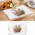 thumbnail image 6 of Spring Easter Placemats Set of 8 Bunny Floral Blooming Botanical Place Mats Indoor Wipeable Table Mats Washable Cloth Dining Table Placemats for Kitchen Holiday Party Home Decor 13x19 Inch, 6 of 9