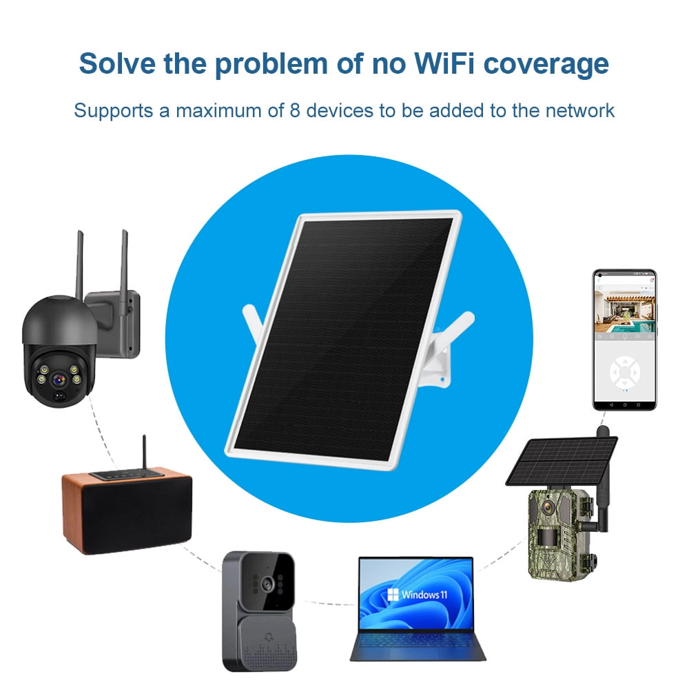 DIDSeth 4G Solar Router with Solar Panel 15W 25000mAh Battery Signal Booster IP66 Wireless 4G WiFi Amplifier Range Extender 5V