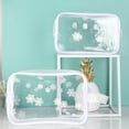 thumbnail image 3 of Toiletry Pouch Waterproof Portable Clear Snowflake Cosmetic Bag Makeup Pouch, 3 of 10