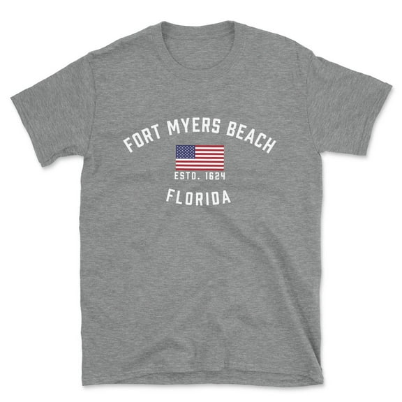 Fort Myers Beach Florida Patriot Men's Cotton T-Shirt