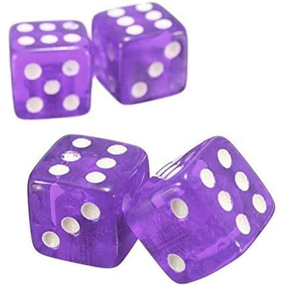 4pcs Plastic Wheel Stem Tyre Air Valve Dustproof Cap Gold Dice Tire Tyre Valve Caps Bike Auto Truck Tire Valve Dust Cap (Purple)