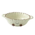 thumbnail image 4 of Ensaladera de cerámica, recipiente para alimentos, versátil, decorativa, redonda, sencilla, para servir. Tazón de 780 ml, 4 of 9