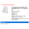 thumbnail image 2 of Front Alignment Caster Camber Shim - Compatible with 1973 - 1974 Toyota Hi-Lux, 2 of 2