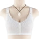 thumbnail image 2 of Gibobby Brasier con Cierre Frontal Push Up Ropa interior sexy con botones en la parte delantera para mujer Sin llantas Chaleco Sujetador de talla grande(Blanco,X-Grande), 2 of 4