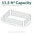 thumbnail image 5 of Sunnydaze 47.5" x 35.5" x 11.75" Rectangular Silver Galvanized Steel Raised Garden Bed, 5 of 13