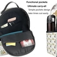thumbnail image 5 of Lsque Jungle Animal Pattern Backpack – School Travel Canvas Daypack with Ergonomic Padded Straps, Multiple Compartments & Leather Handle, 5 of 5