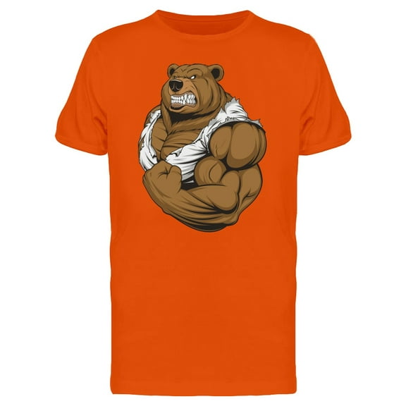 Strong Bear Showing Biceps Tee Men's -Image by Shutterstock