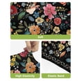 thumbnail image 4 of Watercolor Flowers Bar Stool Covers Set of 6, Farmhouse Floral Vintage Black Stretch Washable Bar Chair Covers with Backs, Removable Pub Counter Height Chair Cover for Kitchen Dining Room Cafe, 4 of 7