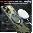 thumbnail image 2 of MYKOMI Magnetic Case for iPhone 17 Pro Max,Military Grade Protection Heavy Duty Shockproof with Rotating Ring Kickstand Case Cover for iPhone 17 Pro Max, 2 of 6