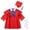 Red, variant on Girls Academic Formal Preschool and Kindergarten Graduation Gown Cap Tassel Set Grad Gift 5-6 Years