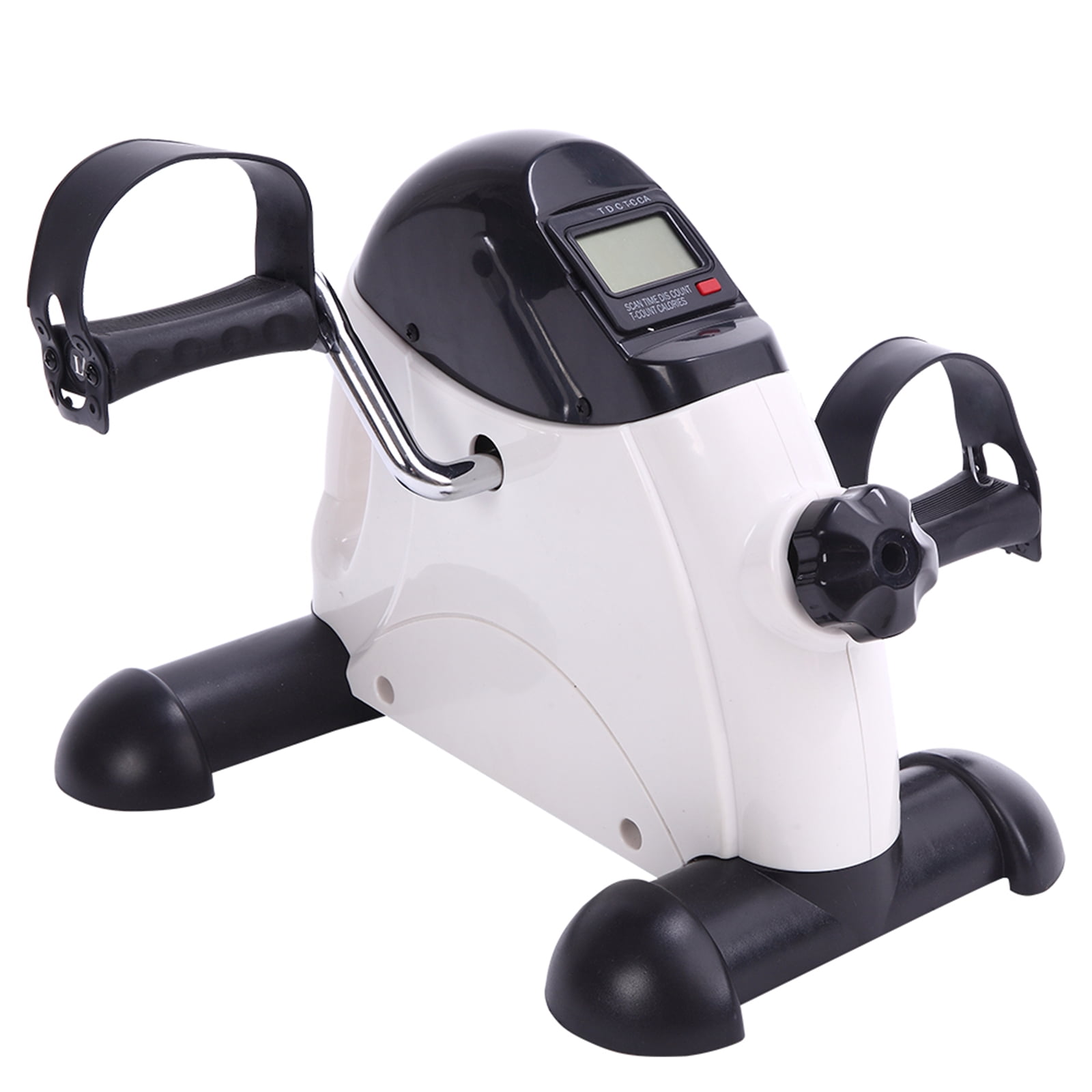Portable Home Use Hands and Feet Trainer Mini Exercise Bike White & Black 
