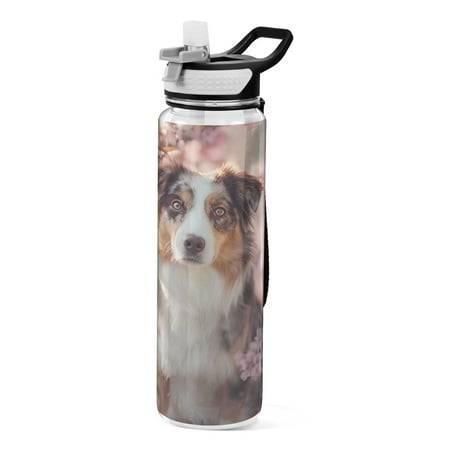 BZSMCE Sport Bottle Airy Blossom Collie Outdoor sports Water Bottle Size: 10.4x3in