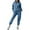 Blue, variant on Women's Hooded Sweater Two Piece Set - , Solid Color, S-XXL, Long Sleeve, Spring/Autumn Casual Wear