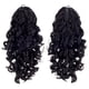 thumbnail image 1 of SWACC Extensiones de cola de caballo con clip de garra, rizos de tornillo corto de 12 pulgadas, clip sintético con cordón, cola de caballo rizada, extensión de cabello con clip de mandíbula (negro apa, 1 of 2