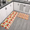 thumbnail image 2 of Pioneer Flower Floral Print Pattern Kitchen Rugs Sets Of 2, Anti Fatigue Non Slip Washable Floor Mats for Kitchen Sink Laundry, 17X30 Inch + 17X47 Inch, 2 of 6