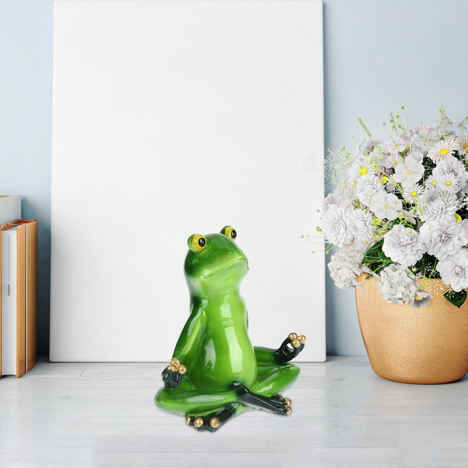 LITINKIMI Funny Animal Yoga Sculpture Green Resin Figurine for Home Office 3Pcs