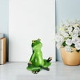 thumbnail image 2 of Frog Figurine Funny Yoga Frog Statue Animal Sculpture Creative Table Centerpiece Desk Decor, 2 of 8