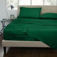 thumbnail image 4 of ROYALE LINENS 300 Thread Count 100% Long Staple Combed Cotton Sheet Set - 3 Piece Twin Bed Sheet 1 Fitted Sheet, 1 Flat Sheet, 1 Pillow Case - Breathable Crisp Percale Sheet Set (Twin, Hunter Green), 4 of 10