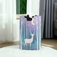 thumbnail image 6 of Yayeee Freestanding Laundry Hamper with Handle Collapsible Large Storage Basket for Clothes, Purple Night Deer, 6 of 7