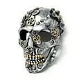 thumbnail image 4 of KBW Global Corp Silver Steampunk Cyborg Skull Mask Halloween Masquerade Costume Party Skeleton - Silver, 4 of 5