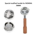 thumbnail image 3 of Porte-Filtre à Café 2 Oreilles pour NOWWA 58mm, Design Sans Fond Poignée en Acier Inoxydable, Pièces de Rechange pour Machine à Expresso Hygiénique Détachables, Écran de Filtre de Précision, 3 of 7